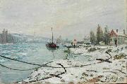 Alfred Sisley Effect of Snow at Saint Cloud painting